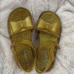 Glittery Gold Kids Sandals